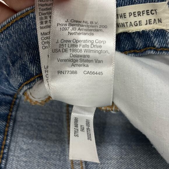 Madewell The Perfect Vintage Jean Size 29 Ainsworth Medium Wash High Rise Frayed - Picture 10 of 11